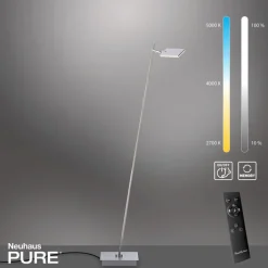 Paul Neuhaus LED Stehlampe PURE-MIRA alufarbig