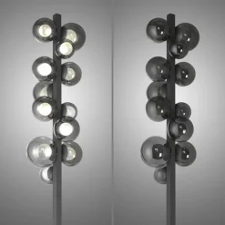 Paul Neuhaus LED Stehlampe PURE POPUP 12-flg grau