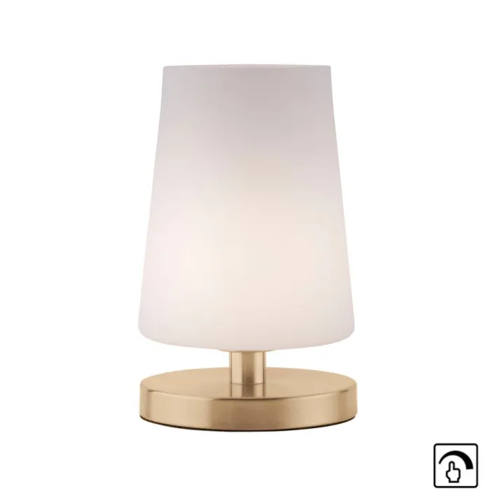 Paul Neuhaus Retrofit LED Tischlampe SONJA 23 cm mattmessing