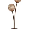 Paul Neuhaus Retrofit Tischlampe GRETA 2-flg rostfarbig/goldfarbig