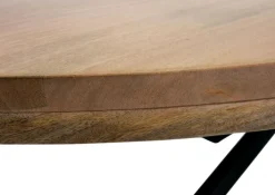 PHILL HILL Esstisch LEWIS 220 x 100 x 77 cm Mango massiv/schwarz