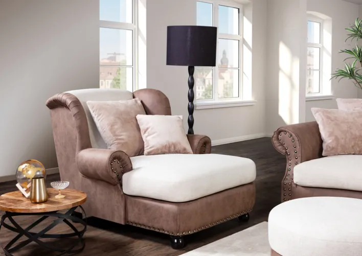 Phill Hill Longchair BOSTON hellbraun/ beige