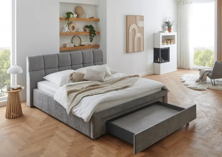 Polsterbett CANYON 209 x 110 x 228 cm Grau