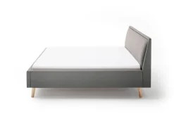 Polsterbett FRIEDA IIL 140 x 200 cm hellgrau