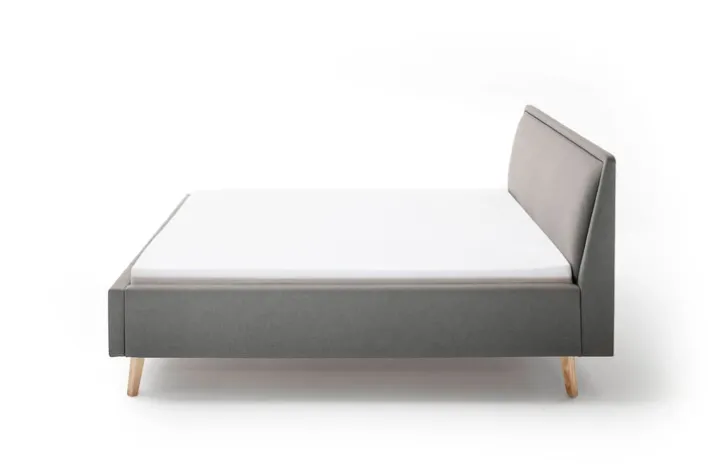 Polsterbett FRIEDA IIL 140 x 200 cm hellgrau