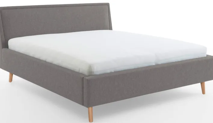 Polsterbett FRIEDA IIL 140 x 200 cm hellgrau