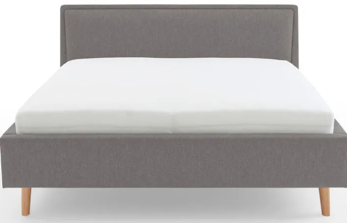 Polsterbett FRIEDA IIL 140 x 200 cm hellgrau