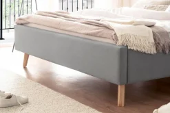 Polsterbett FRIEDA IIL 140 x 200 cm hellgrau