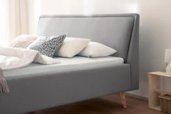 Polsterbett FRIEDA IIL 140 x 200 cm hellgrau