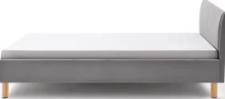 Polsterbett LENA 140 x 200 cm hellgrau