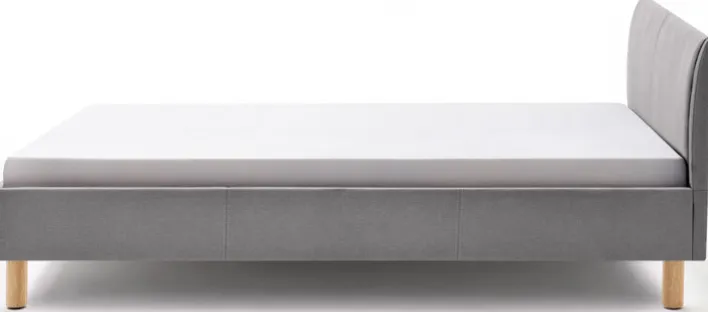 Polsterbett LENA 140 x 200 cm hellgrau