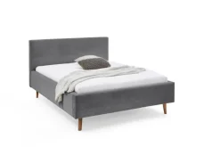 Polsterbett LINUS POSO 140 x 200 cm grau