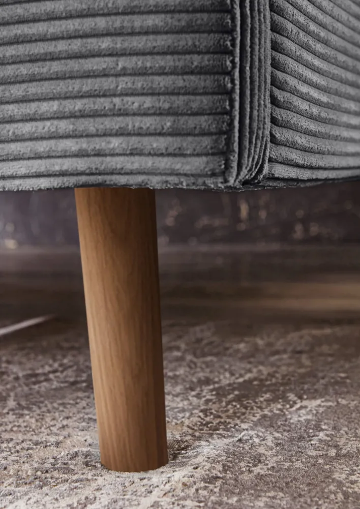 Polsterbett LINUS POSO 140 x 200 cm grau