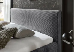 Polsterbett LINUS POSO 140 x 200 cm grau