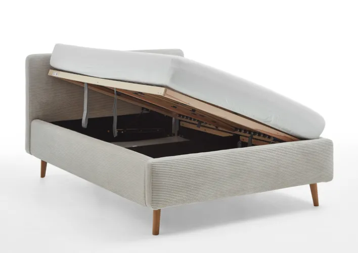 Polsterbett MATTIS 140 x 200 cm Cord beige