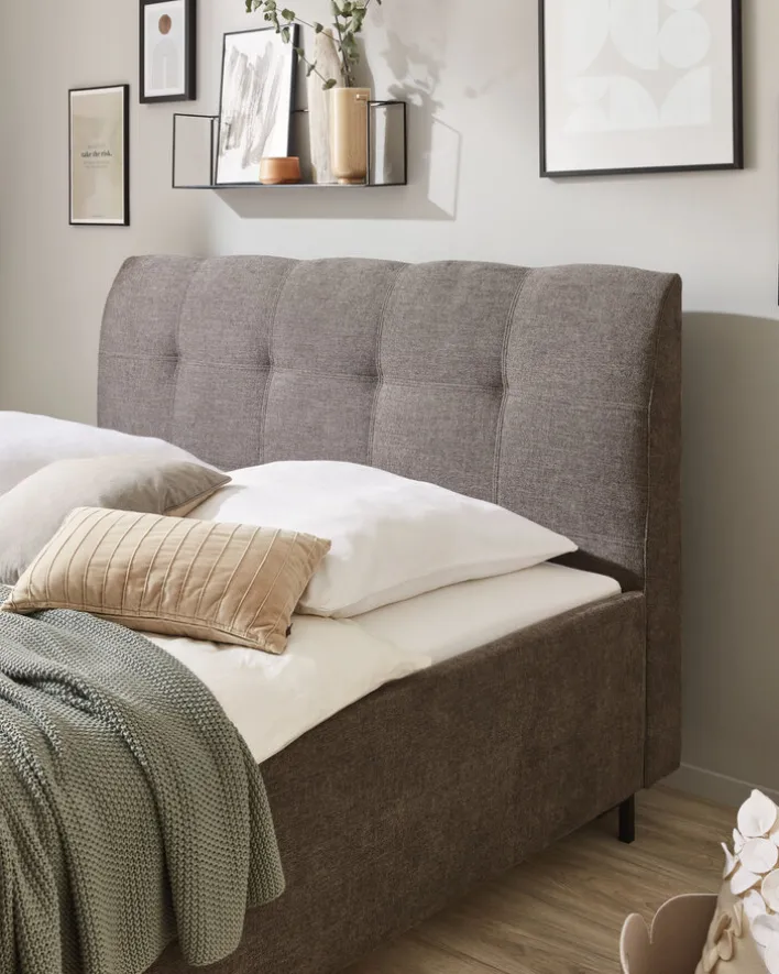 Polsterbett SIZELESS grau