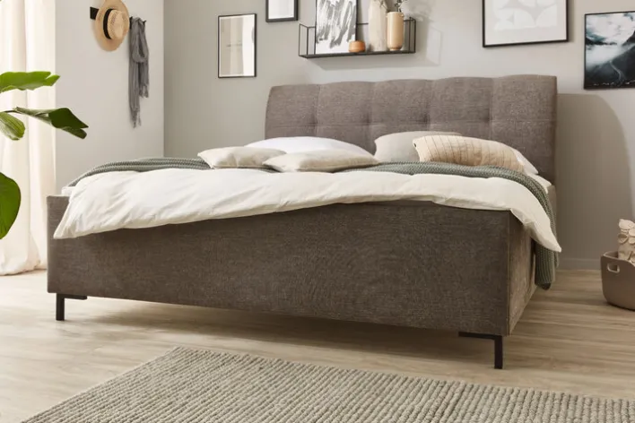 Polsterbett SIZELESS grau