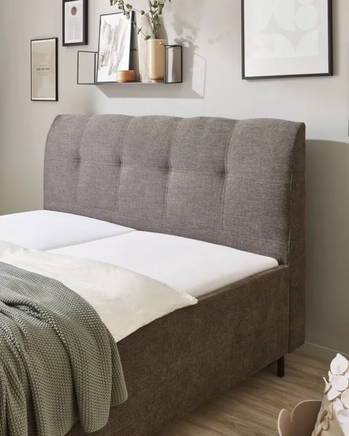 Polsterbett SIZELESS grau