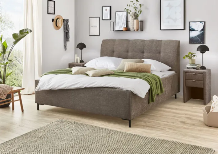 Polsterbett SIZELESS grau