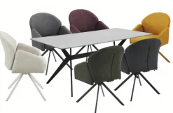 Polsterstuhl POLLY Microfaser Webstoff Wildberry