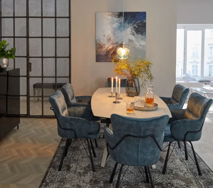 PRO ART Alu-Art Bild ABSTRACT BLACK & BLUE III 100 x 100 cm