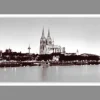 PRO ART Alu-Art Bild KÖLN SKYLINE 50 x 100 cm grau