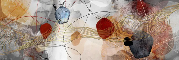 PRO ART Alu-Art Bild LINES AND SHAPES IX 150 x 50 cm