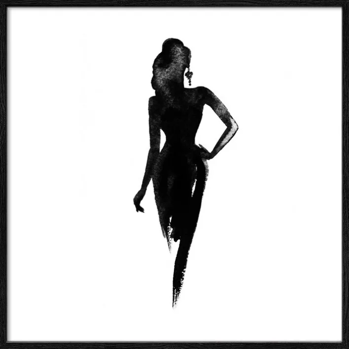 PRO ART Framed-Art Bild LADY IN BLACK 33 x 33 cm schwarz