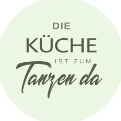 PRO ART Glas Art Bild KÜCHE ZUM TANZEN 20 cm Floatglas