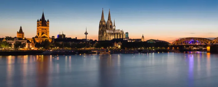 PRO ART Glas Art Bild KÖLN PROMENADE 50 x 125 cm Floatglas