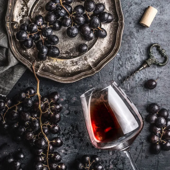 PRO ART Glas-Art Bild WEIN UND TRAUBEN 20 x 20 cm mehrfarbig