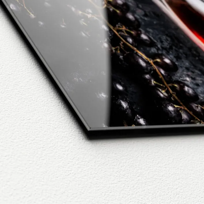 PRO ART Glas-Art Bild WEIN UND TRAUBEN 20 x 20 cm mehrfarbig