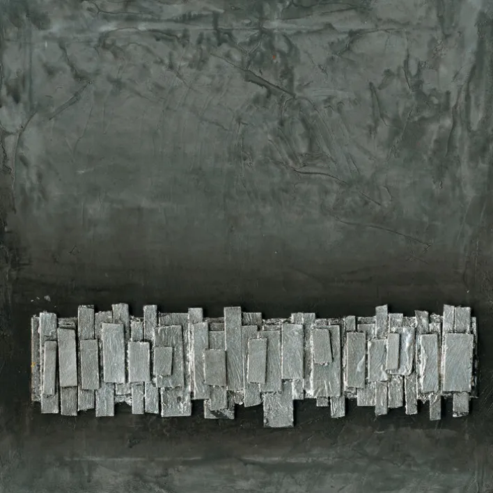 PRO ART Handpainting Bild BLACK & SILVER II 40 x 40 cm Leinwand mehrfarbig