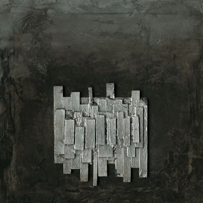 PRO ART Handpainting Bild BLACK & SILVER III 40 x 40 cm Leinwand mehrfarbig