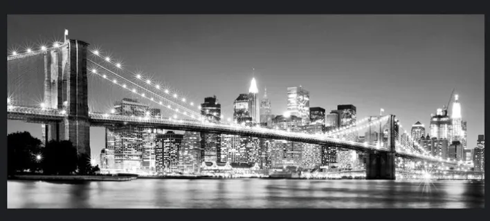 PRO ART Kunstdruck Bild NIGHTLIFE II 60 x 135 cm Rahmen mehrfarbig