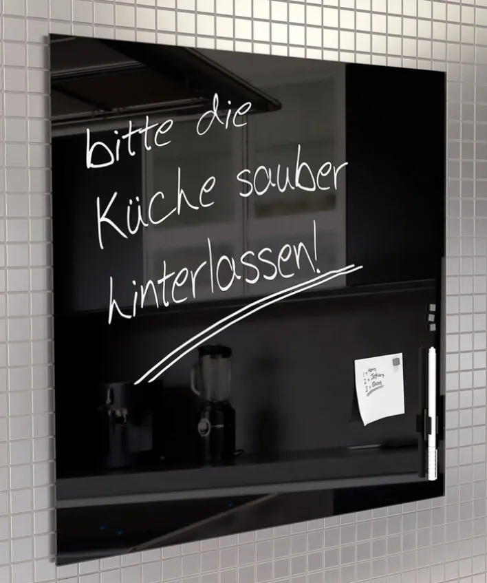 PRO ART Memoboard 50 x 50 cm Metall schwarz