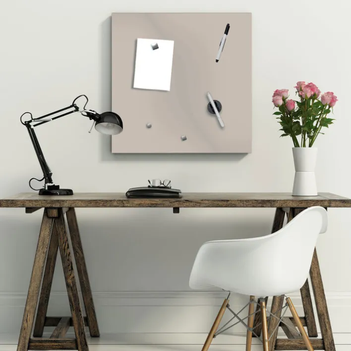 PRO ART Memoboard 50 x 50 cm Metall beige