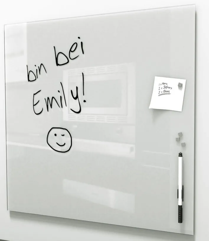 PRO ART Memoboard 50 x 50 cm Metall weiß