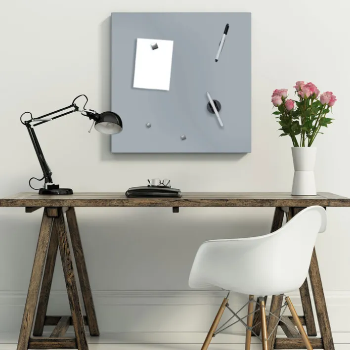 PRO ART Memoboard 50 x 50 cm Metall grau