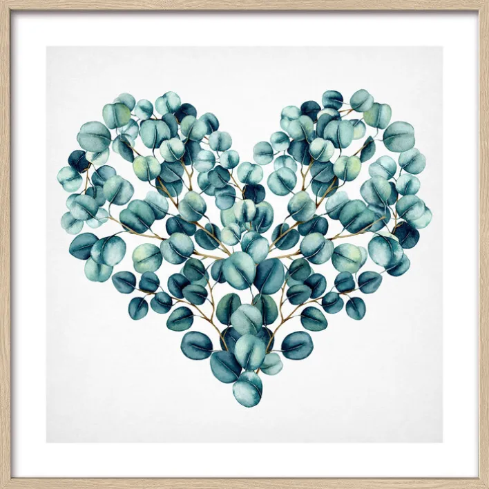 PRO ART Slim-Scandic Bild EUCALYPTUS HEART 33 x 33 cm Rahmen mehrfarbig