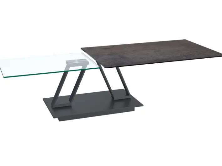 Puro Couchtisch BARCELONA 95(163) x 60 cm rostbraun