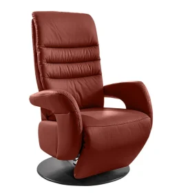 PURO Fernsehsessel CERGY S1-V1 Lederbezug merlot