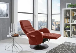 PURO Fernsehsessel CERGY S1-V1 Lederbezug merlot