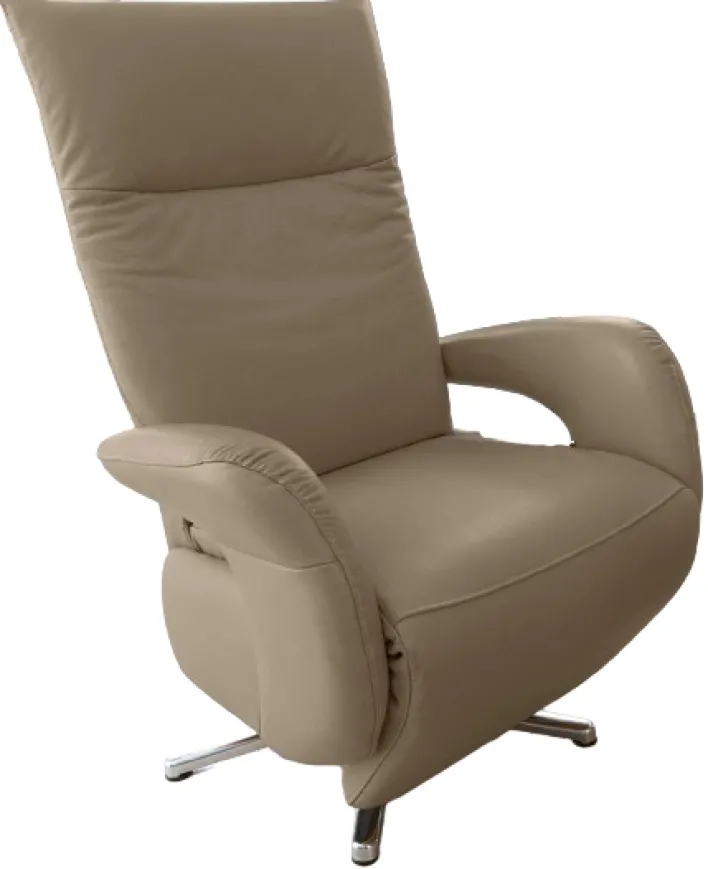 PURO Fernsehsessel CERGY XL-V3 Motor /Lederbezug steingrau