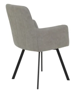 Quartier Armlehnstuhl LAURI 2er Set 57 x 60 x 89 cm Grau/Schwarz