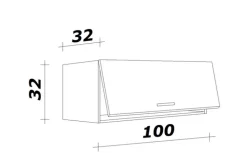 QUARTIER Hängeschrank MEGGIE 100 x 32 x 30 cm weiß