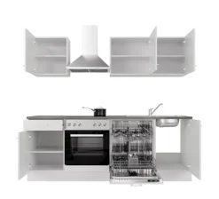 Quartier Küchenblock PETE 220cm Weiß