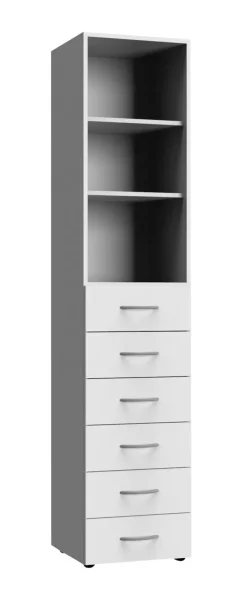 Regal MultiRaumKonzept 40 x 185 x 40 cm Alpinweiß