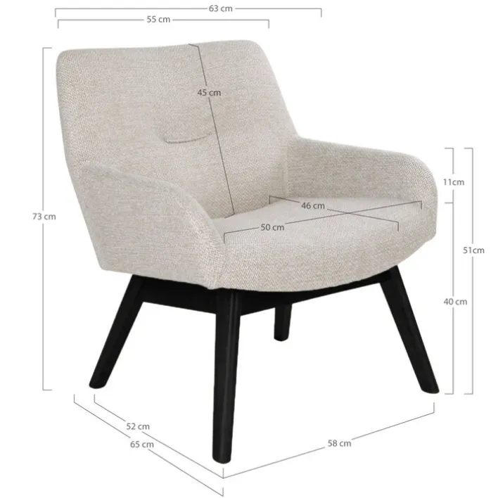 Relaxsessel NEVILLE schwarz/ sand