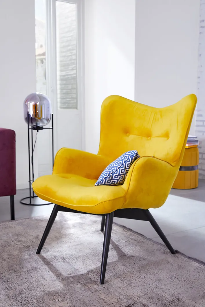 Relaxsessel VICKY VELVET gelb